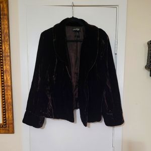 NWOT Velvet Chocolate Brown Open Blazer Sz 20
